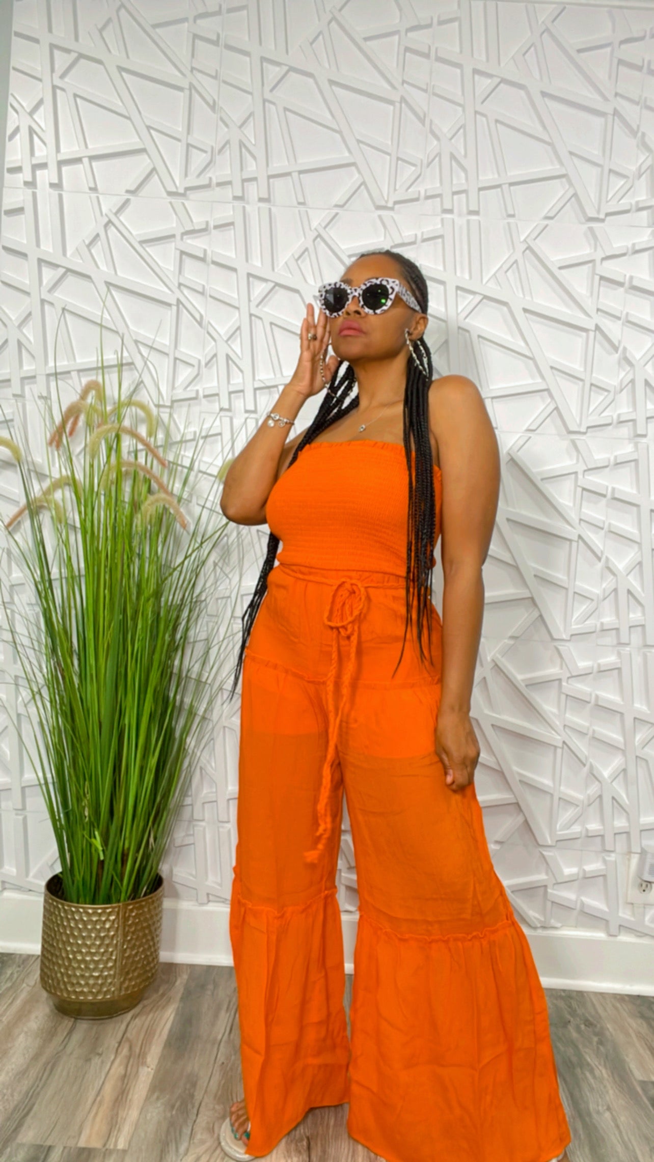 Angel of Minez Jumpsuit (Orange)