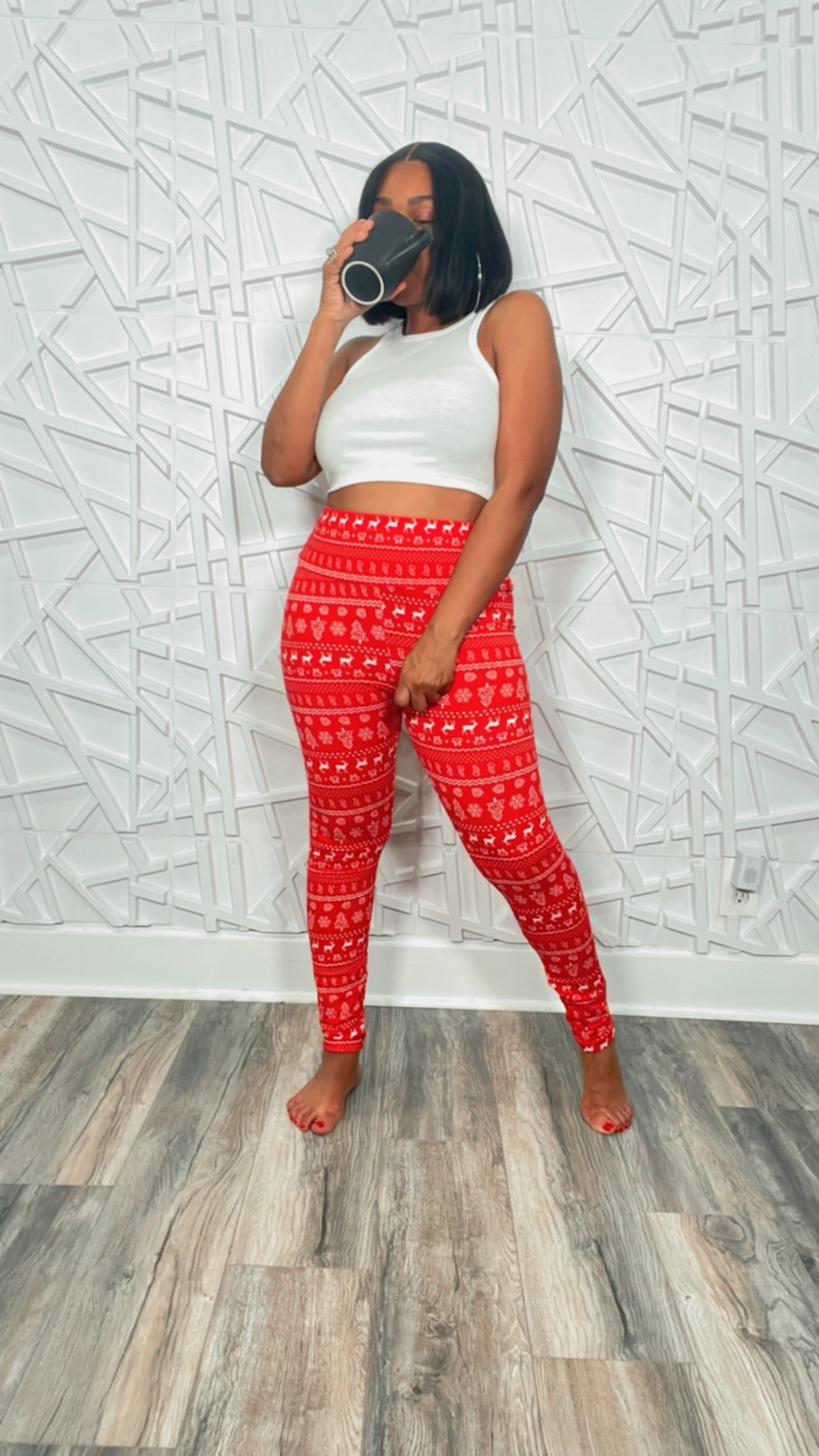 Pretty in the North Pole Holiday Leggings