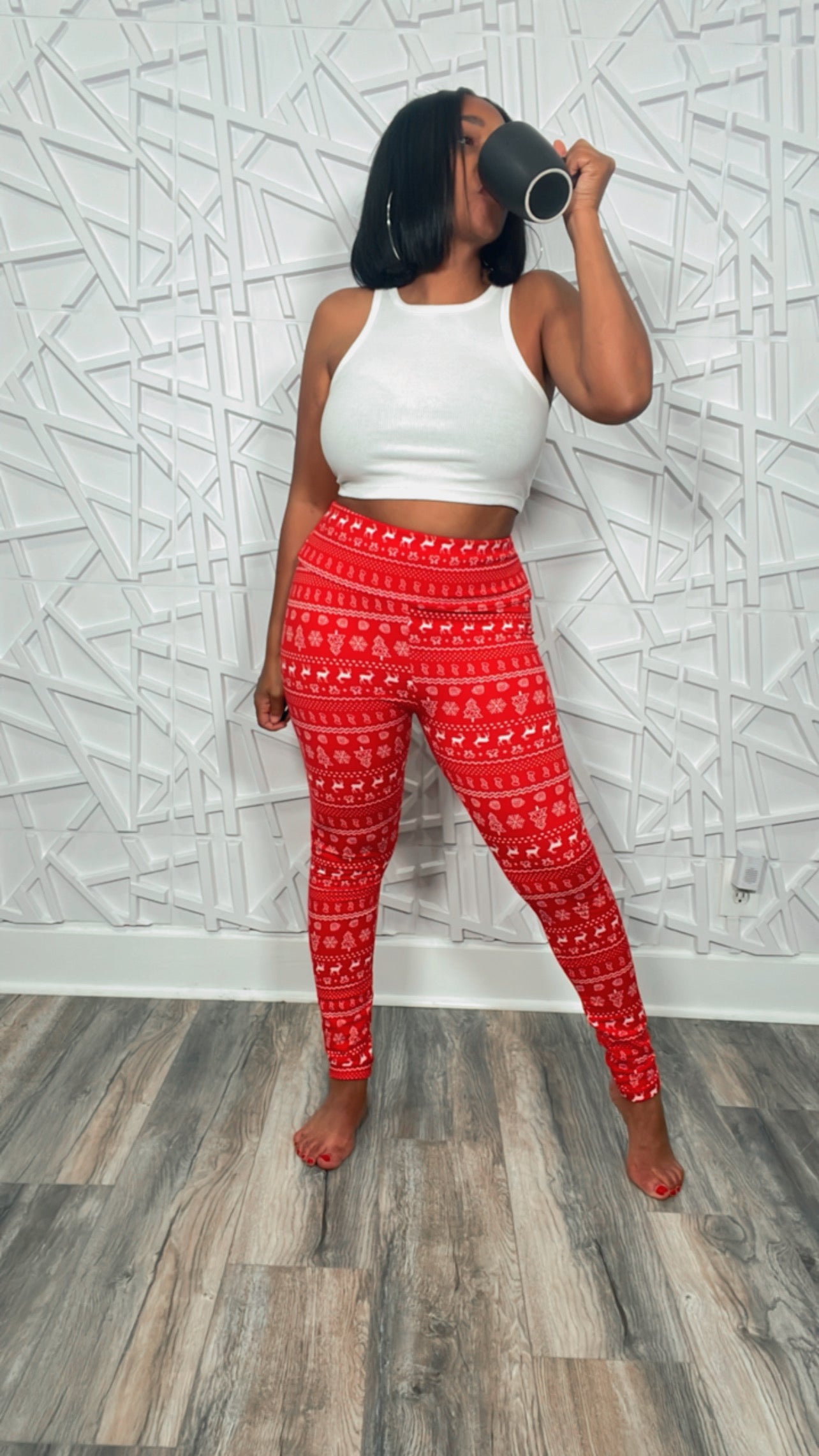 Pretty in the North Pole Holiday Leggings