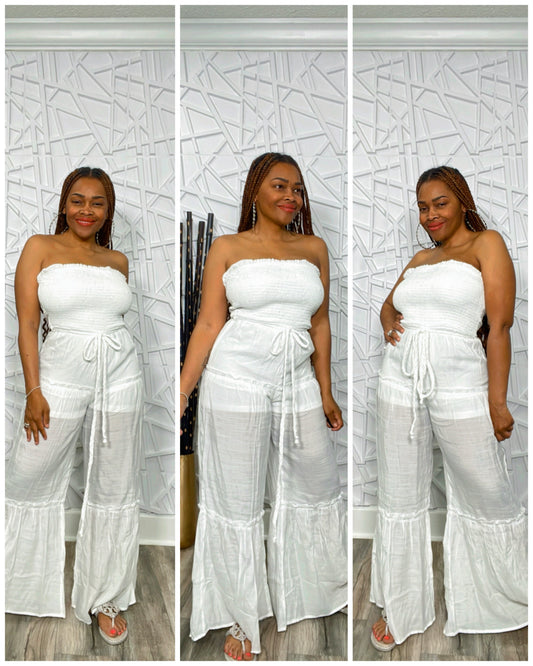 Angel of Minez Jumpsuit (White)