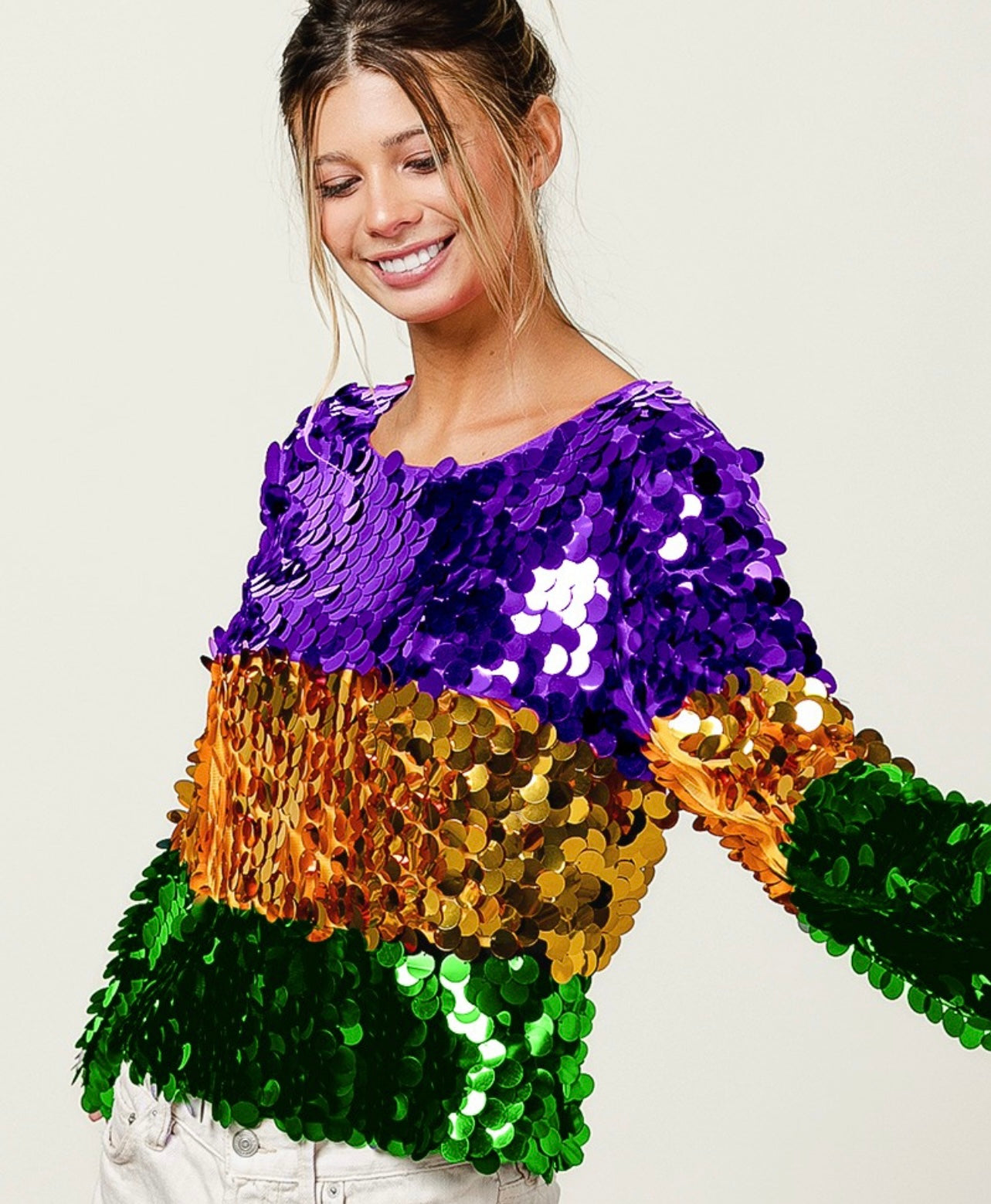 Mardi in Sequin Top (up to XL)