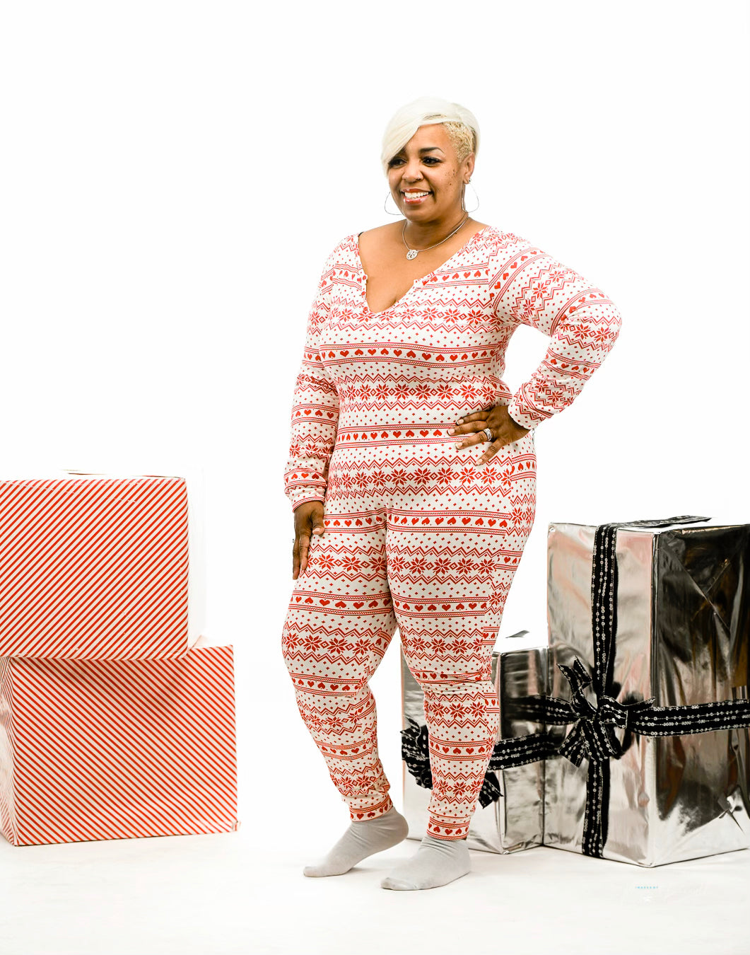 Christmas onesie sales womens plus size