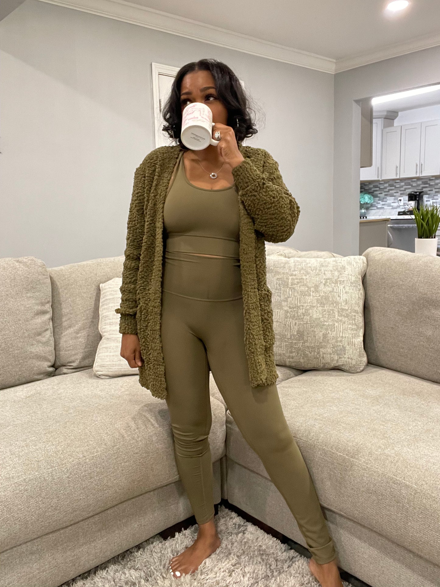Cozy in Love 3 Piece Set (Dusty Olive)
