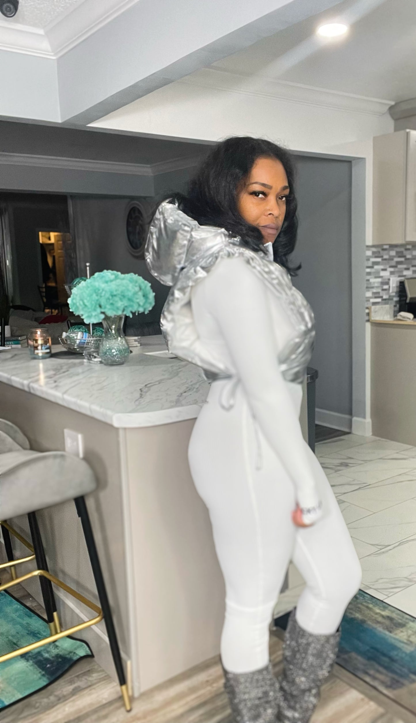 Pretty in the Vest (Silver Metallic)