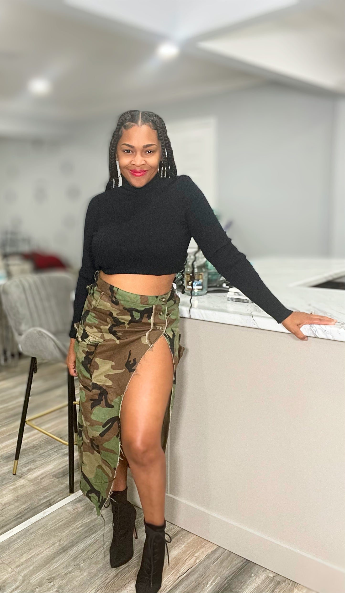 Pretty High Society Camo Skirt
