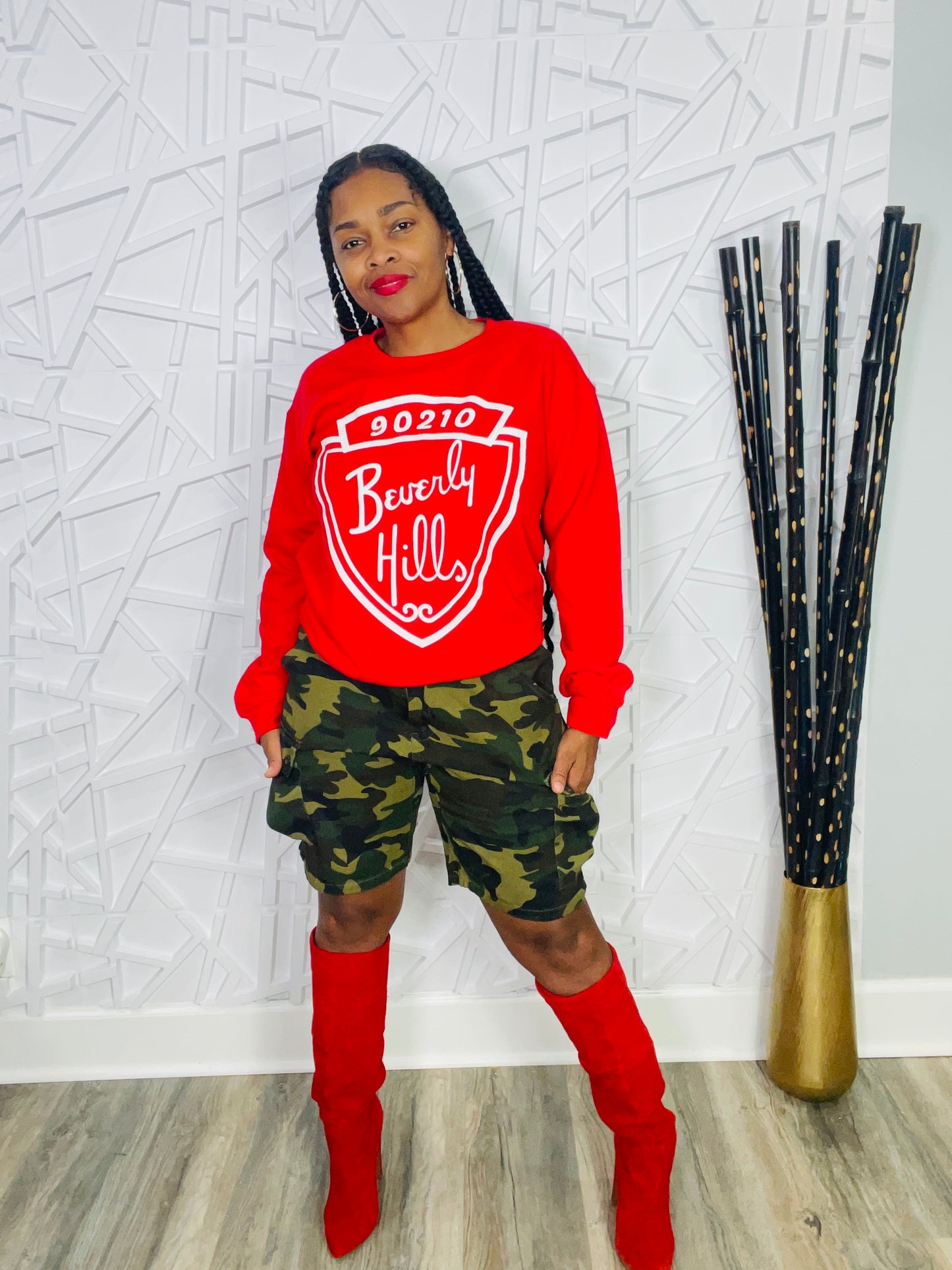 Pretty in Army Fatigue Cargo Shorts