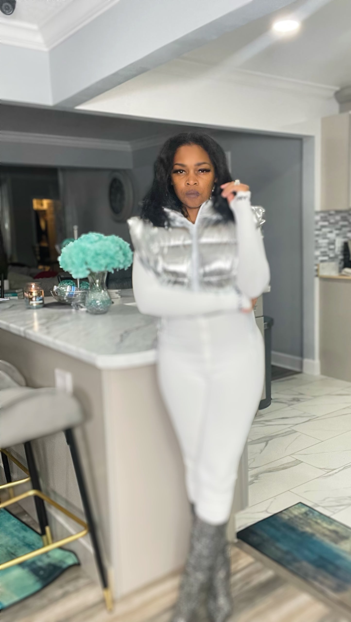 Pretty in the Vest (Silver Metallic)
