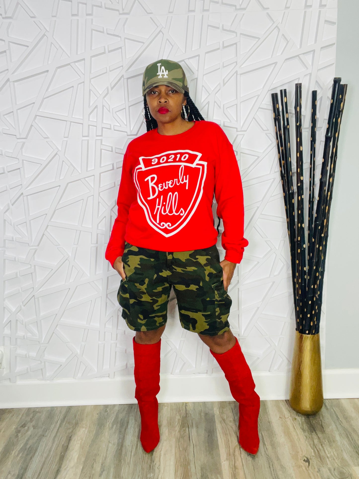 Pretty in Army Fatigue Cargo Shorts