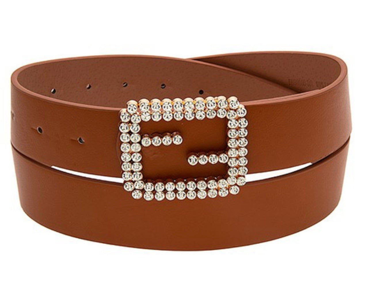 Square F Rhinestone Belt