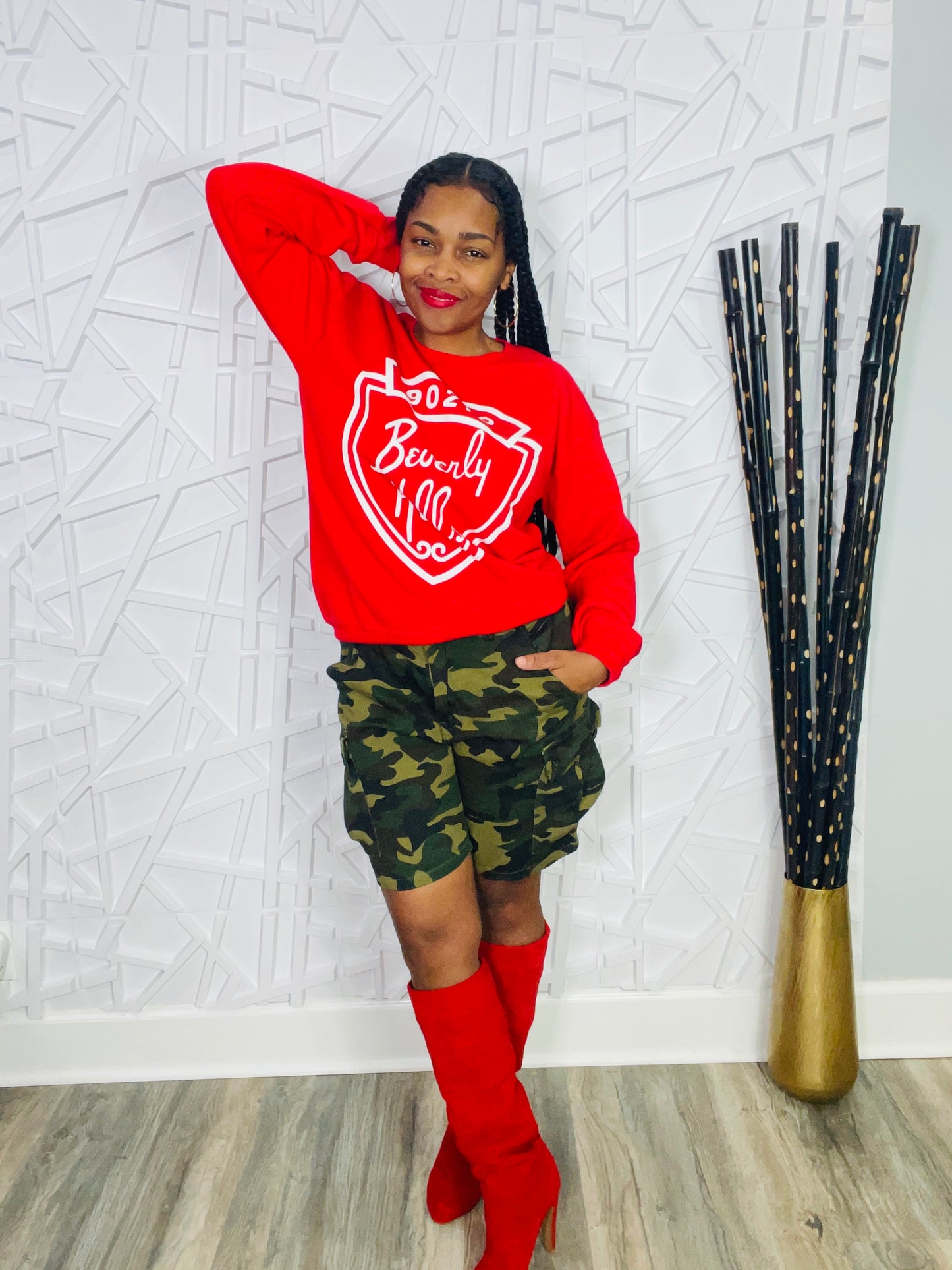 Pretty in Army Fatigue Cargo Shorts