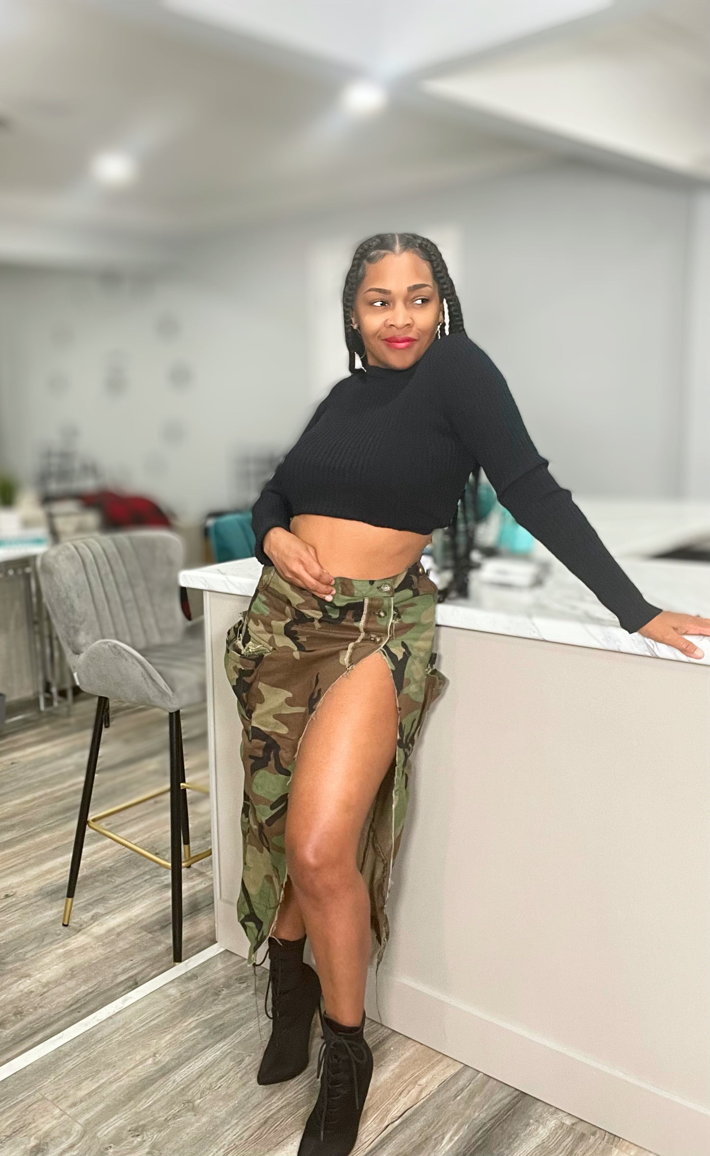 Pretty High Society Camo Skirt