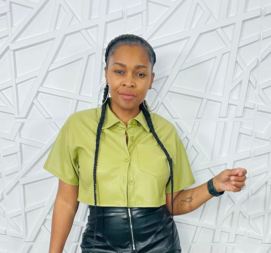 Faux “Pretty” Leather Shirt