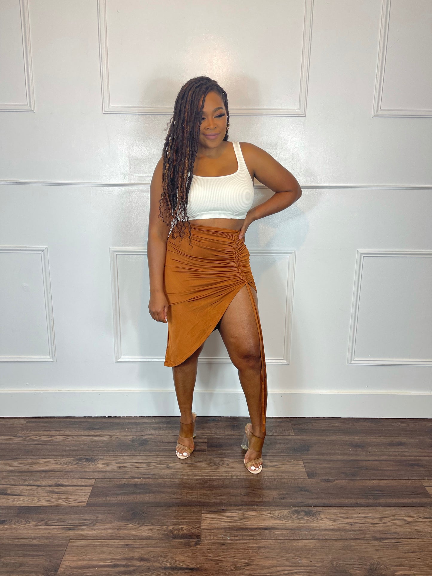 Pretty “Sexy” Ruched Skirt