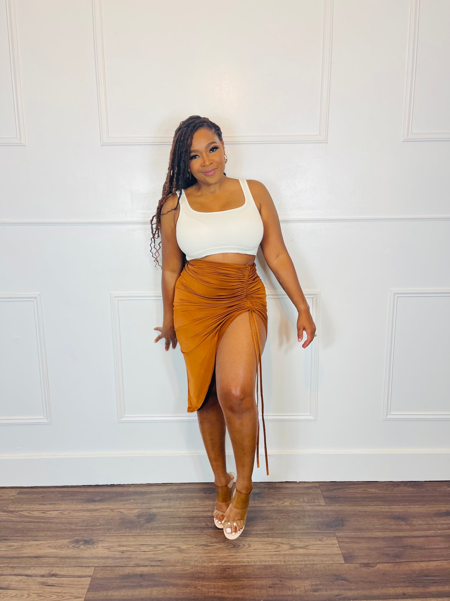 Pretty “Sexy” Ruched Skirt