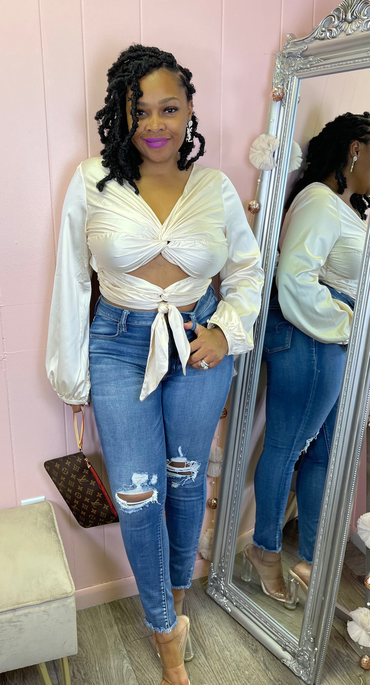 Satin With A Twist Top