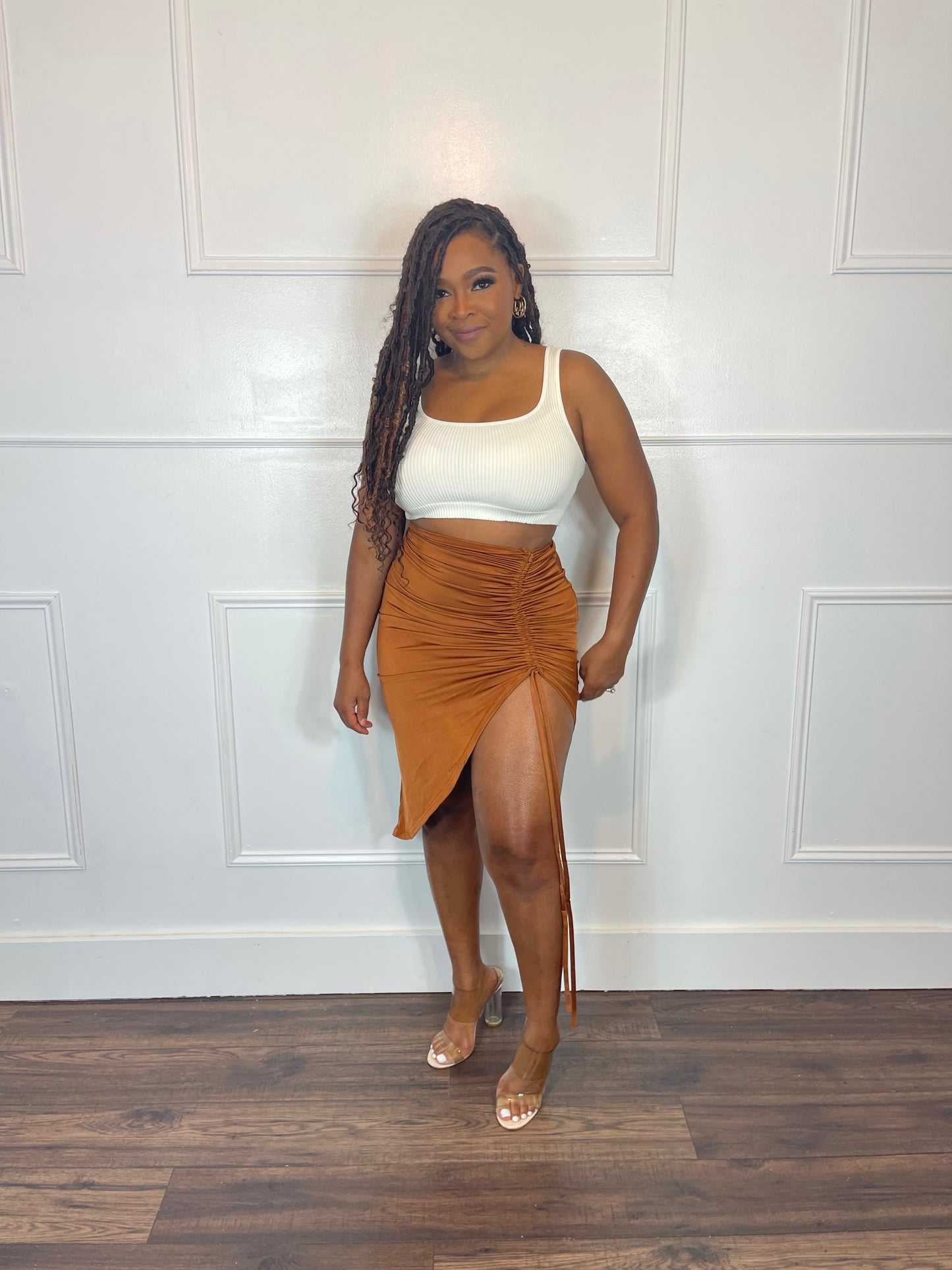 Pretty “Sexy” Ruched Skirt