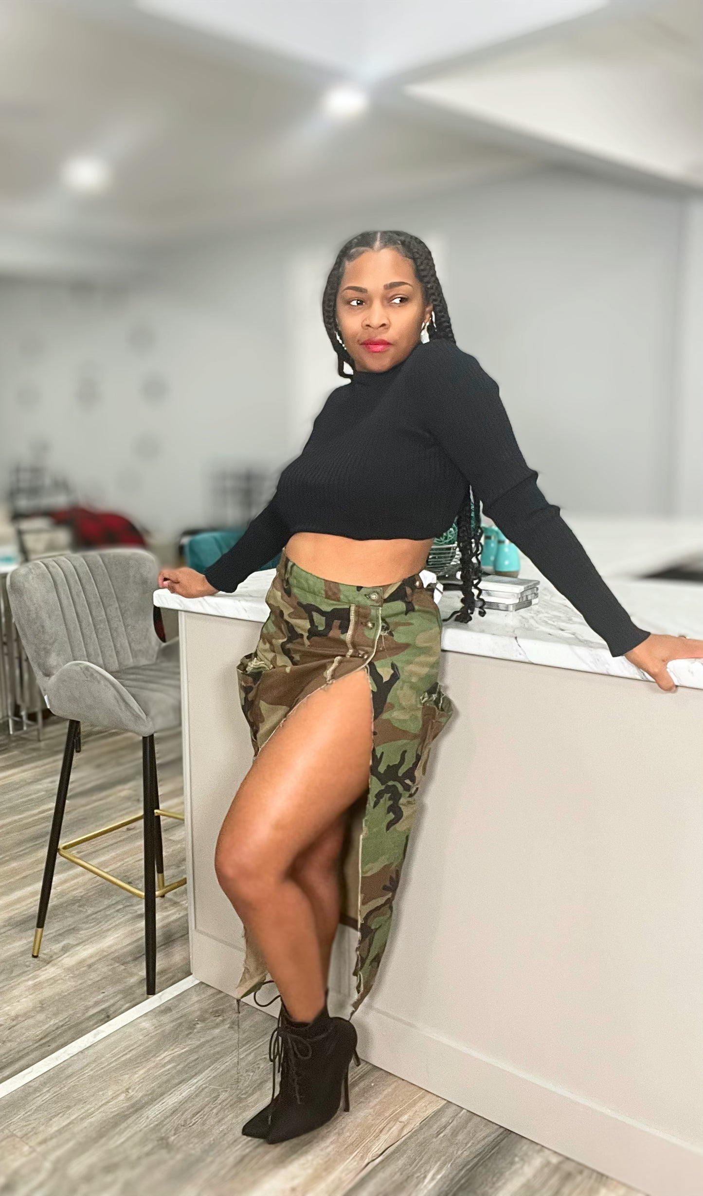 Pretty High Society Camo Skirt