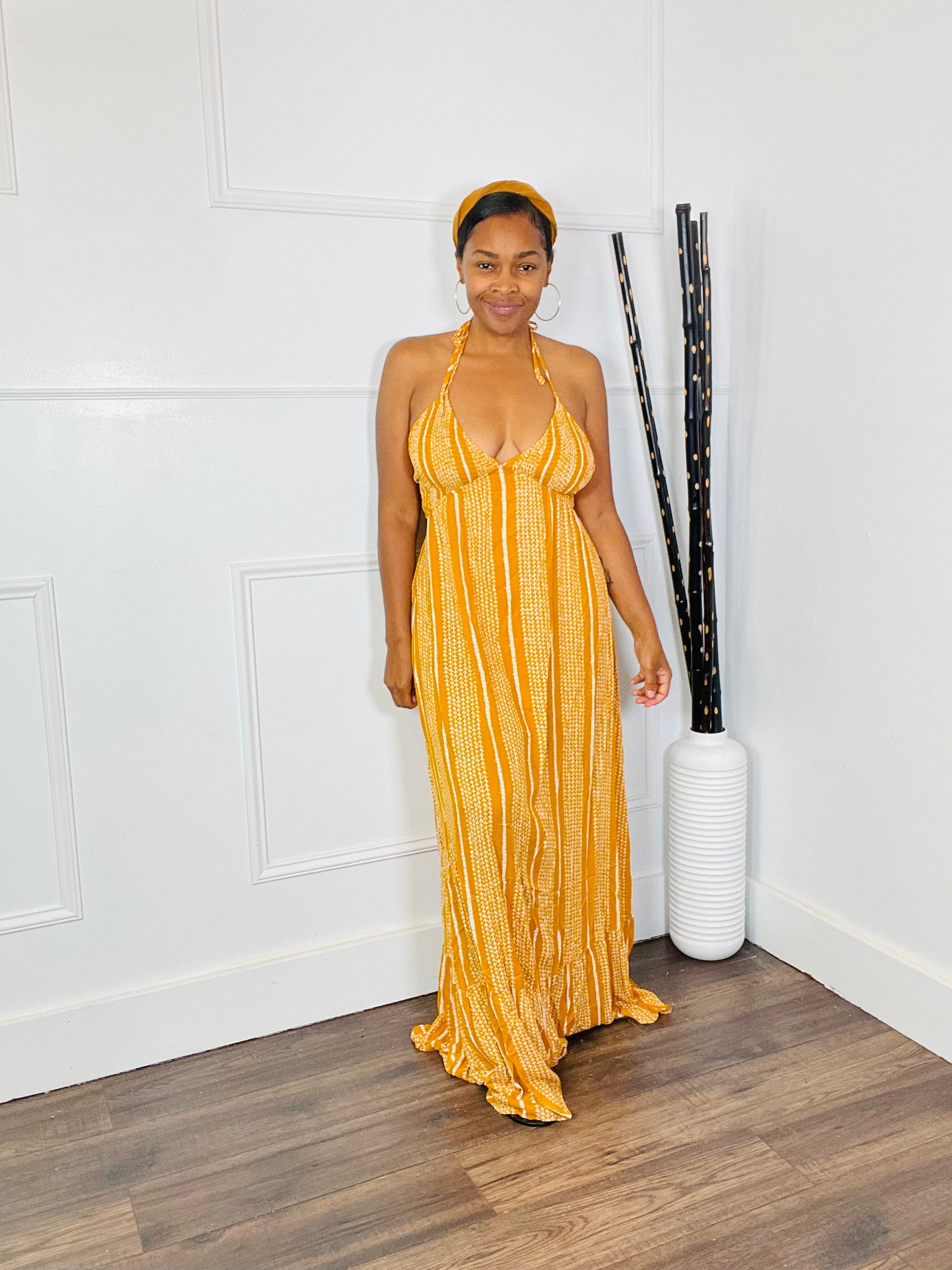 Pretty Slay Empire Waist Maxi Dress Two Pretty Girlz