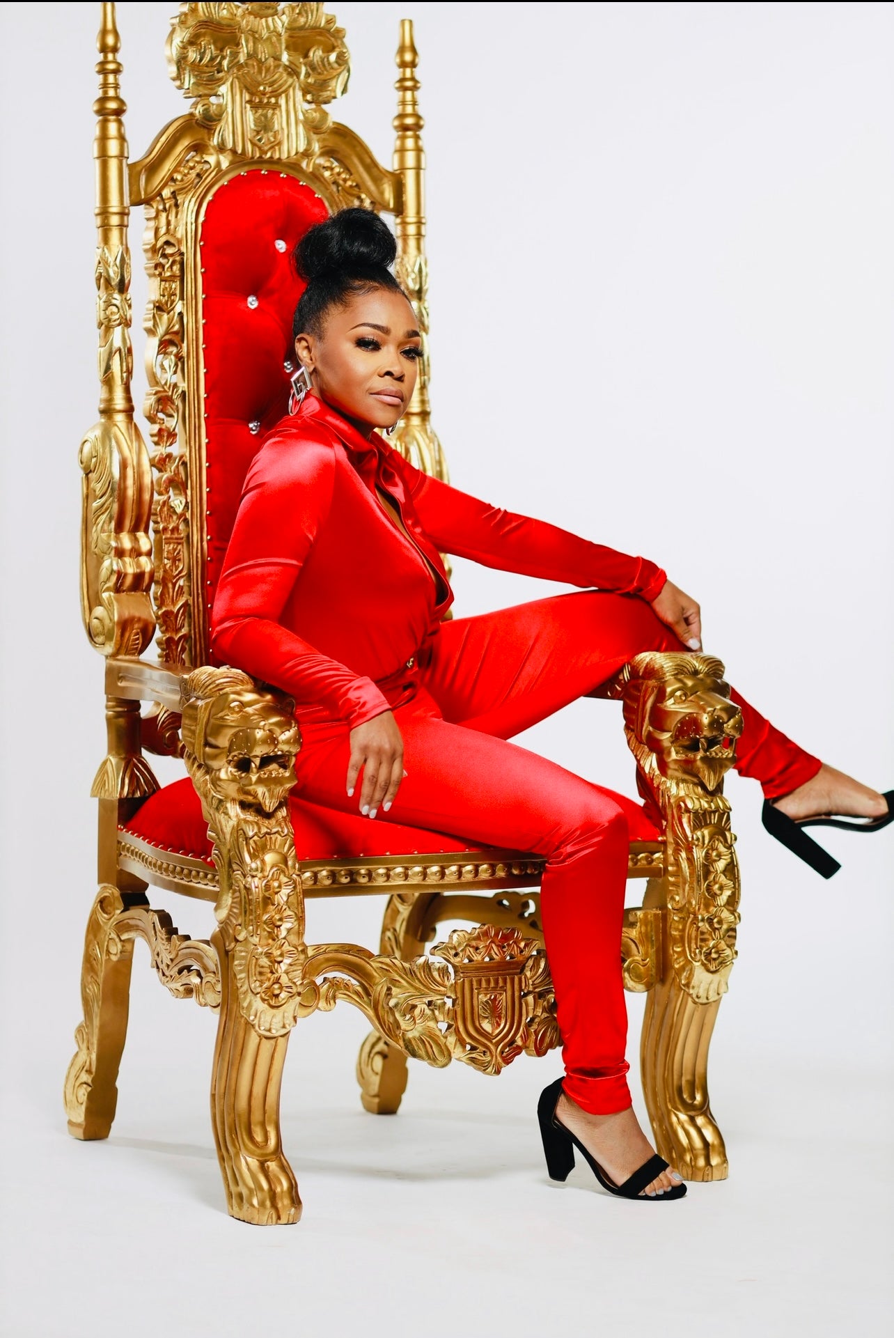 Pretty in Red Satin 2 Piece Set